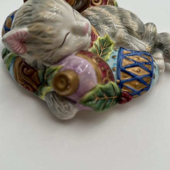 Fitz & Floyd Kristmas Kitty Lidded Box, Essentials, Candy Bowl, Trinkets - Picture 11 of 16